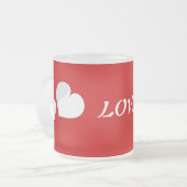 Mug Coeur d'amour rouge (Devant gauche)