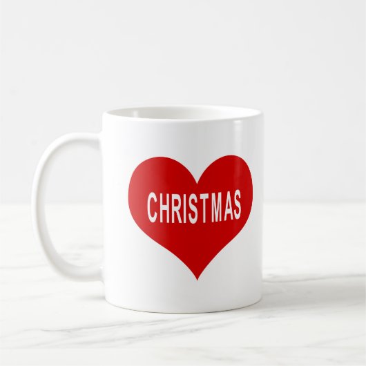 Mug Cœur d'amour rouge de NOËL (Gauche)