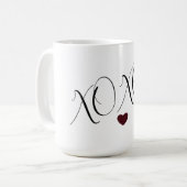 Mug Coeur d'amour XOXO (Devant gauche)