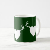 Mug Coeur d'andouillers de chasse de cerfs communs (Devant droit)