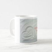 Mug Coeur dans le sable (Devant gauche)