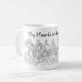 Mug Cœur dans les Highlands, Amour Écosse (Devant gauche)