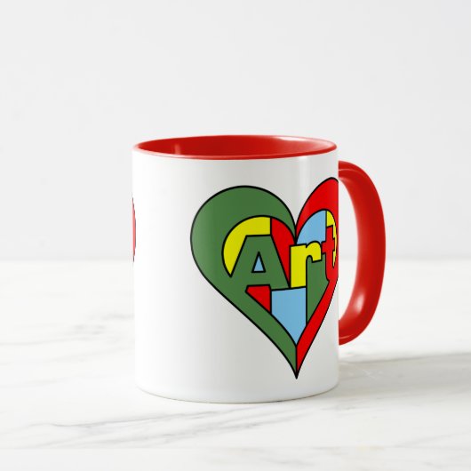 Mug Coeur d'art (Devant droit)