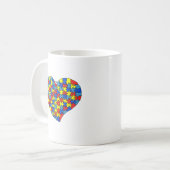 Mug Coeur d'autisme (Devant gauche)