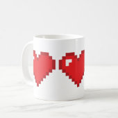 Mug Coeur de 8 bits (Devant gauche)