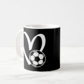 Mug Coeur de balle de football (Devant gauche)