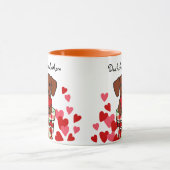 Mug Coeur de bande dessinée de teckel (Centre)