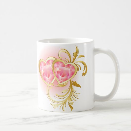 Mug Coeur de bijou rose (Droite)
