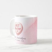 Mug Cœur de bonbon Saint-Valentin | Monogramme du meil (Devant gauche)