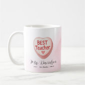 Mug Cœur de bonbon Saint-Valentin | Monogramme du meil (Gauche)