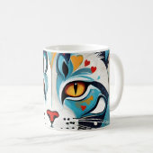 Mug Coeur de chat (Devant droit)