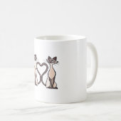 Mug Coeur de chats siamois (Devant droit)