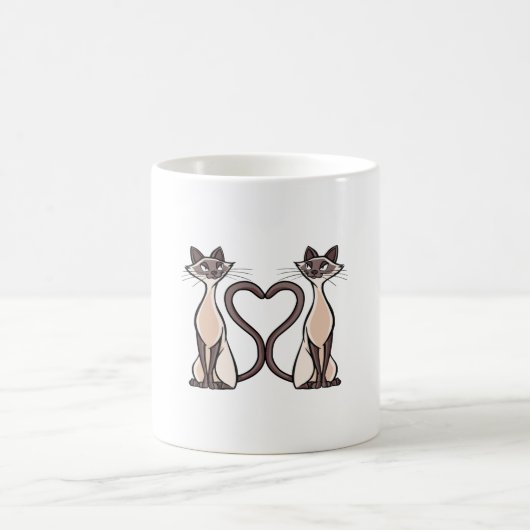 Mug Coeur de chats siamois (Centre)