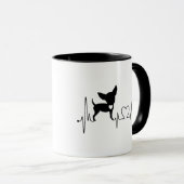 Mug Coeur de Chihuahua Chien mignon (Devant droit)