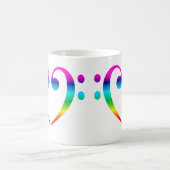 Mug Coeur de clef basse d'arc-en-ciel (Centre)