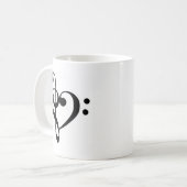 Mug Coeur de clef de base de clef triple (Devant gauche)