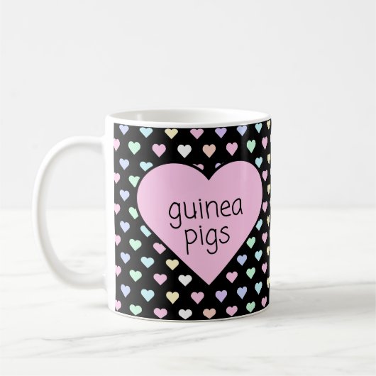 Mug Coeur de coeurs de cochons de Guinée (Gauche)