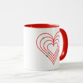 Mug Coeur de coeurs en génie civil (Devant droit)
