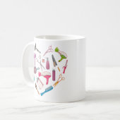 Mug Coeur de coiffeur Outil coiffeur (Devant gauche)