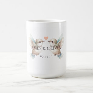 Mug Cœur de colibri Mariage personnalisé de couple