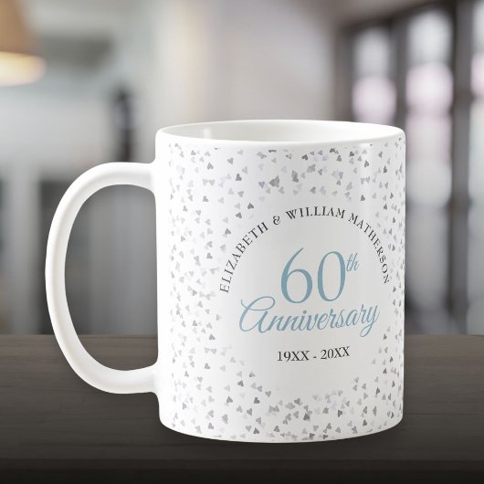 Mug Cœur de confettis pour les 60 ans de mariage