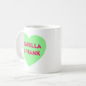 Mug Coeur de conversation vert (Devant gauche)