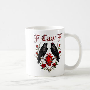 Mug Cœur de corbeau F marrant Anti Saint Valentin Simp