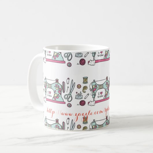 Mug "Coeur de couture " (Devant gauche)