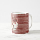 Mug Cœur de crème à ruban rouge (Devant droit)