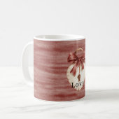 Mug Cœur de crème à ruban rouge (Devant gauche)