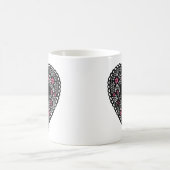 Mug Coeur de dentelle noir et rose (Centre)