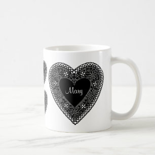 Mug Coeur de dentelle vintage
