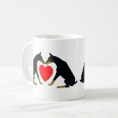 Mug Coeur de dobermann (Devant gauche)