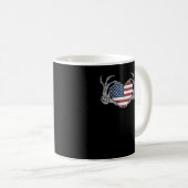 Mug Coeur de drapeau américain (Devant droit)