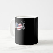 Mug Coeur de drapeau américain (Devant gauche)