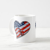 Mug Cœur de drapeau américain (Devant gauche)