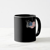 Mug Coeur de drapeau américain (Devant droit)