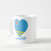 Mug Coeur de drapeau d'Aruba (Devant gauche)
