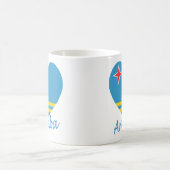 Mug Coeur de drapeau d'Aruba (Centre)