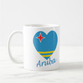 Mug Coeur de drapeau d'Aruba (Gauche)