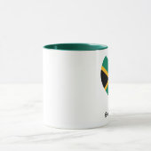 Mug Coeur de drapeau de l'Afrique du Sud (Centre)