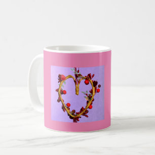Mug Coeur de fête des mères violet et rose
