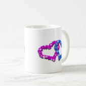 Mug Cœur de fleurs – Conception florale d'amour romant (Devant droit)