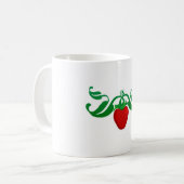 Mug coeur de fraise (Devant gauche)