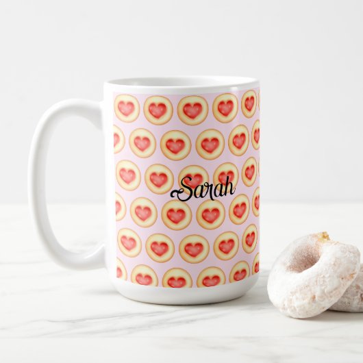 Mug Coeur de fraise classique Empreinte numérique Cook (Avec donut)