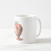 Mug Cœur de fraise enrobé de chocolat (Devant droit)