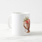 Mug Cœur de fraise enrobé de chocolat (Devant gauche)