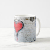 Mug Coeur de graffiti rouge (Devant droit)
