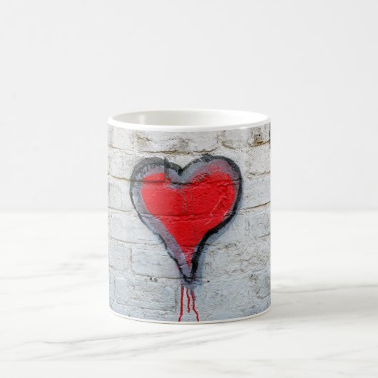 Mug Coeur de graffiti rouge (Centre)