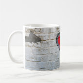 Mug Coeur de graffiti rouge (Gauche)